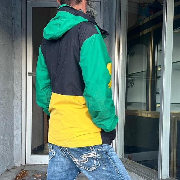 Vintage Y2K Bonfire Snowboard Jacket Men’s Medium Green Black 10K Waterproof - Picture 5 of 8